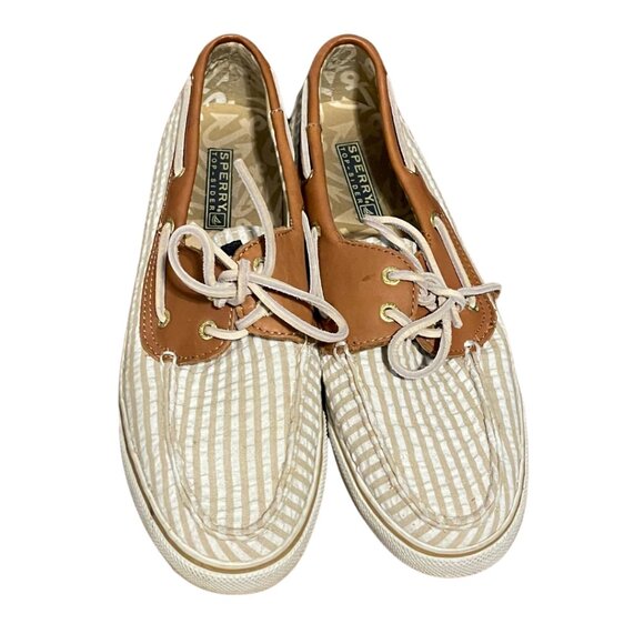 Sperry Top-Sider Women's Boat Shoes Size 8M Stripe & Leather - Picture 2 of 5